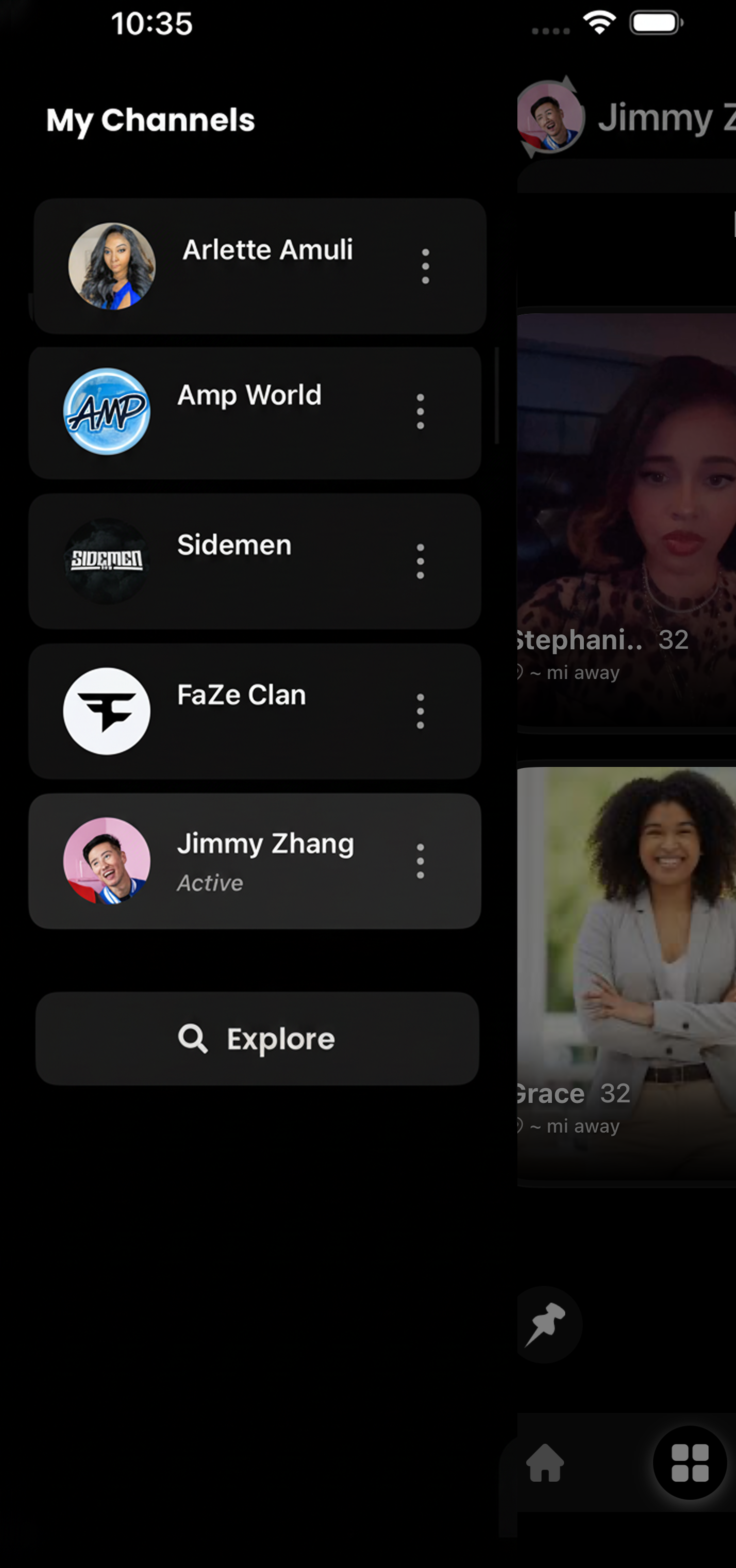 PopCasts App Screen 1